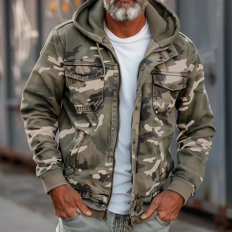 Beckett | Rugged Camo Hooded Utility Jacket